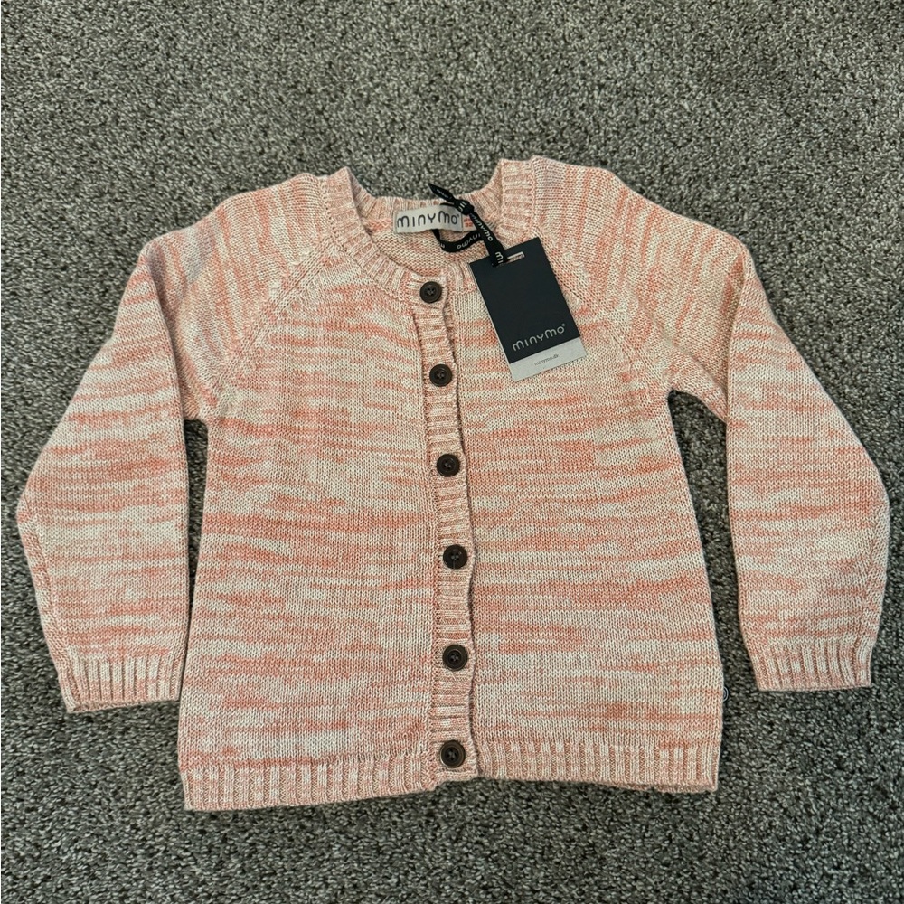 Minymo Knit Rose Gold Cardigan Size 92/2y